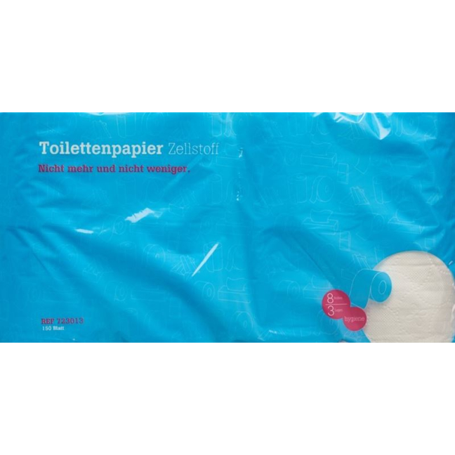 मज़ेदार टॉयलेट पेपर सेलूलोज़ 3-प्लाई 150 शीट रोल 8 पीसी