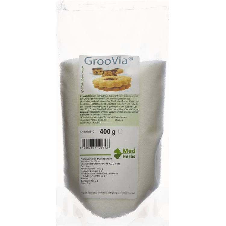 GrooVia Stevia Btl 400 g