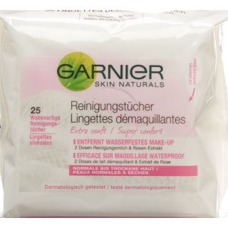 מגבוני ניקוי של Garnier Skin Naturals לייבוש רגיל