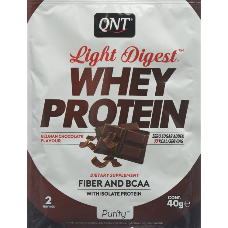 QNT Light Digest Whey Protein Belgian Chocolate Btl 40 g