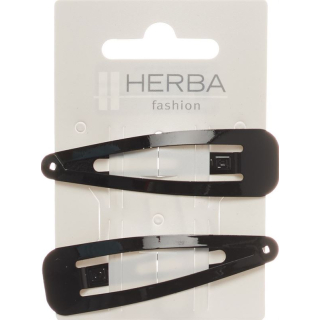 Herba Clips 6,8cm nero 2 pz