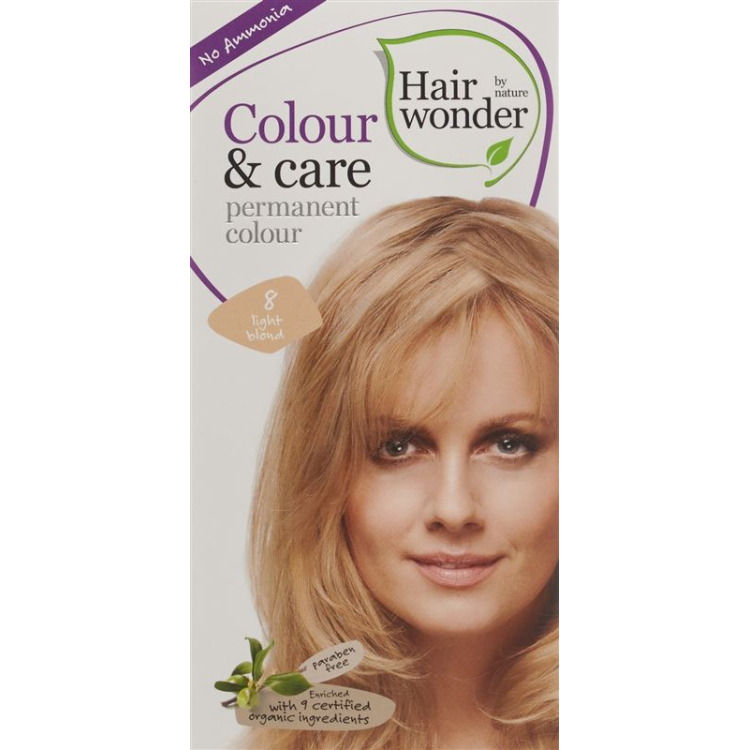 HENNA Hairwonder Color & Care 8 šviesiai blondinė