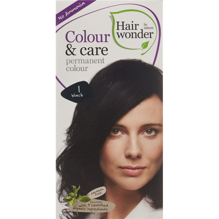 Henna Hair Wonder Color & Care 1 svart