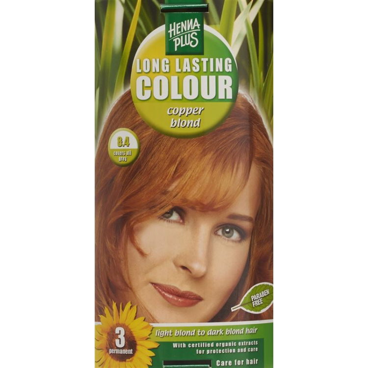 HENNA PLUS Long Last Color 8.4 золотисто-мідно-русявий