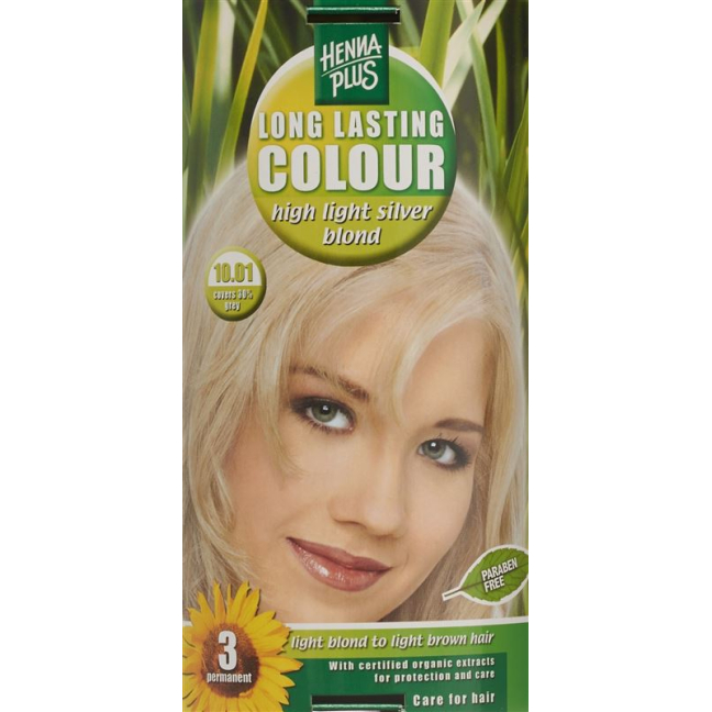 HENNA PLUS Long Last Color 10.01 srebrny blond