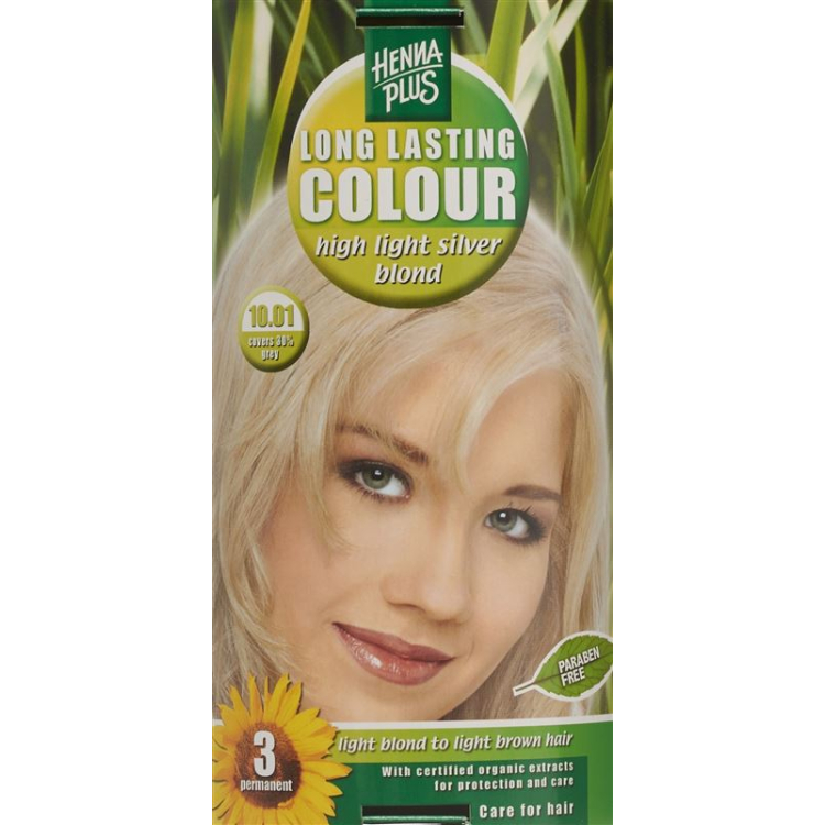 HENNA PLUS dolgotrajna barva 10.01 srebrno blond