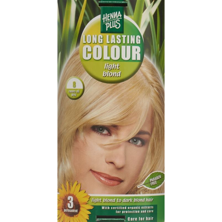 HENNA PLUS Long Last Color 8 blond clair