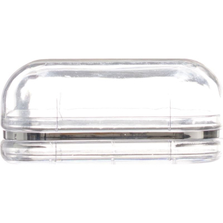 Herba soap box transparent with silver rim