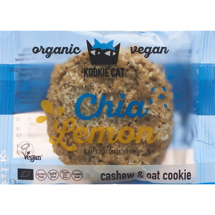 Kookie Cat Chia Lemon Cookie 12 x 50 g