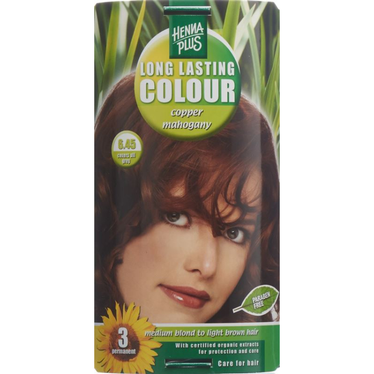 HENNA PLUS Long Last Color 6.45 պղնձե կարմրափայտ կարմրափայտ ծառ