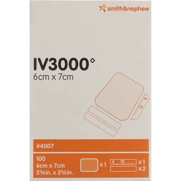 IV3000 fissaggio cannula 6x7cm 100 pz