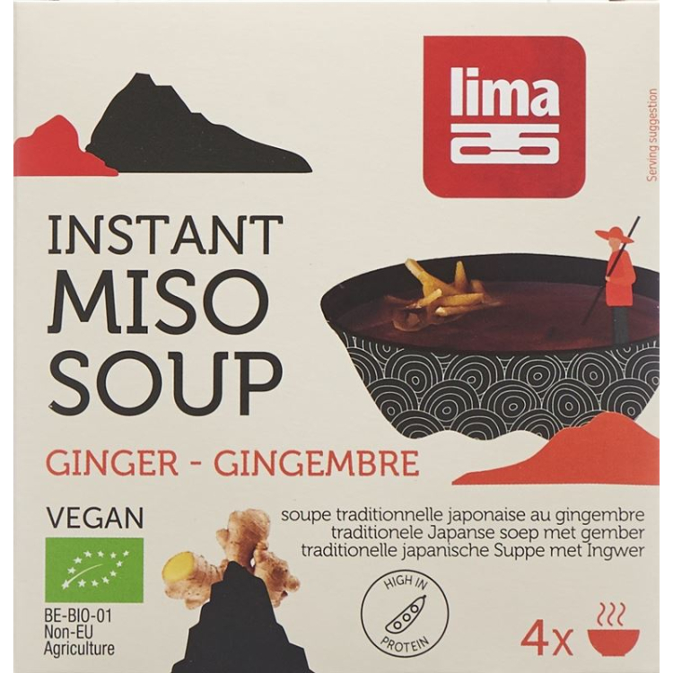 Lima Miso Soup Instant Ginger 4 x 15 g