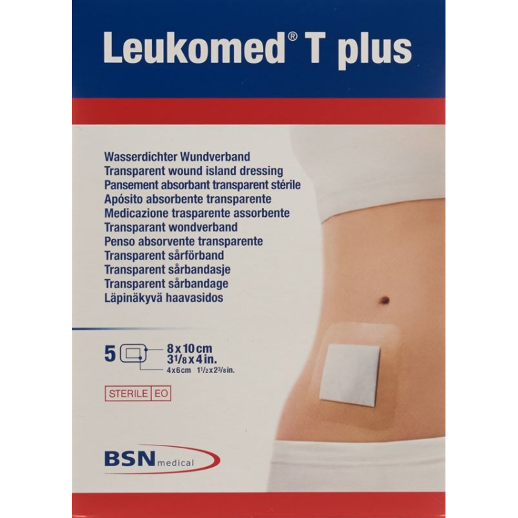 Leukomed T plus transparent wound dressing 8x10cm with the wound dressing 50 pcs