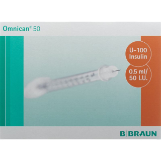 OMNICAN Insulina 50 0,5ml 0,3x8mm G30 pojedyncza 100 x
