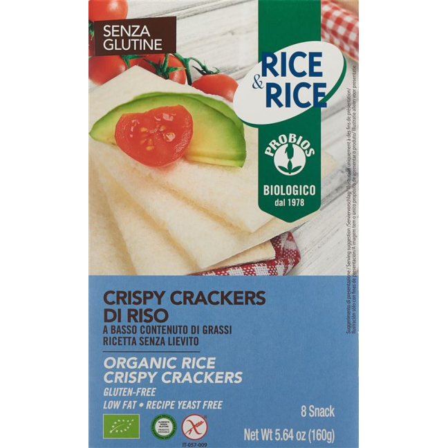 Probios Rice Crispy Crackers naturel bio 160 g