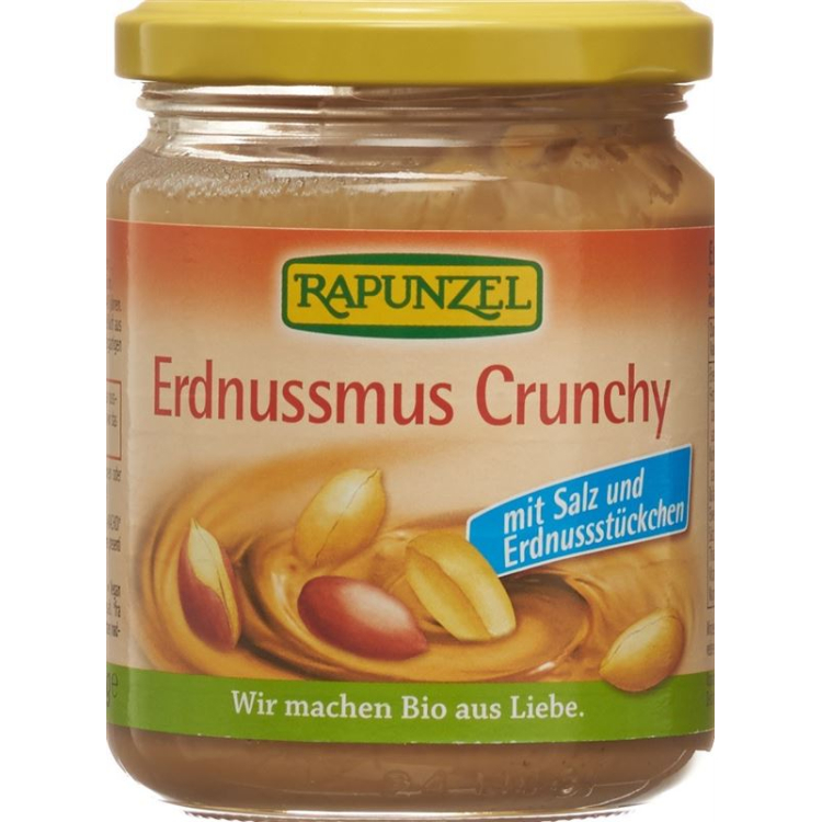 Rapunzel Crunchy Peanut Butter dengan Garam 500 g