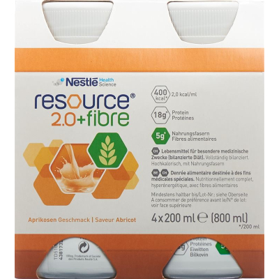 Resource 2.0 błonnik aprikoza 4 x 200 ml