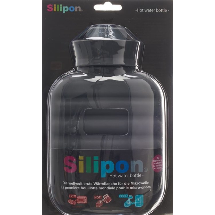 SILIPON Wärmflasche 1l anthrazit aus Silikon