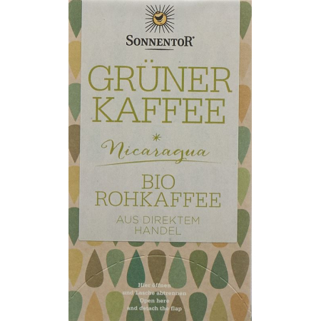 Zelená kávová taška Sonnentor 18 ks