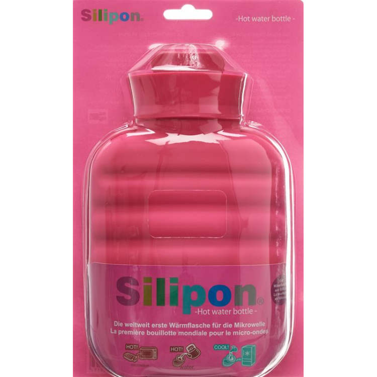 SILIPON Wärmflasche 1l pink aus Silikon