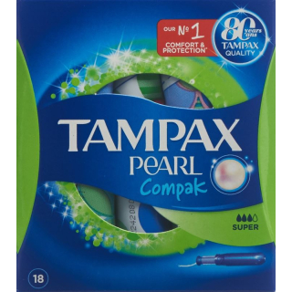 Tampões Tampax Compak Pearl Super 18 unidades