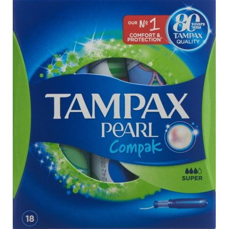 Tampax tamponi Compak Pearl Super 18 kos