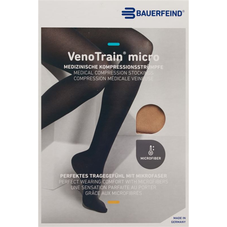 VenoTrain MICRO A-D KKL2 S plus / short open toe cream 1 pair