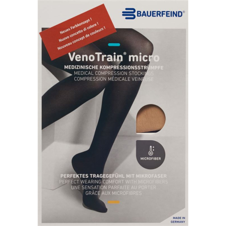 VenoTrain MICRO A-D KKL2 normal L / long open toe cream 1 pair