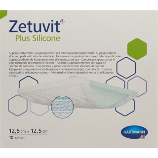 Zetuvit Plus Silicone 12.5x12.5cm 10 pcs