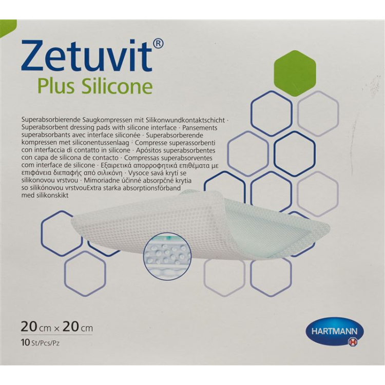 Zetuvit Plus Silicone 20x20cm 10 Stk