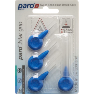 PARO 3STAR-GRIP 3.5mm x-sililin biru halus 4 pcs