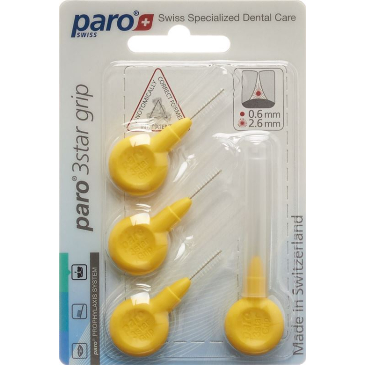 PARO 3STAR-GRIP 2.6mm 노란색 실린더 4개