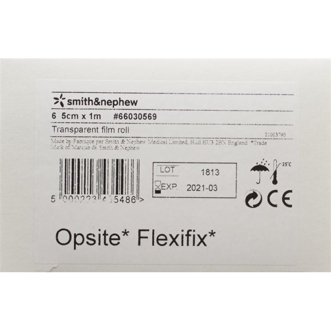 Opsite Flexifix ខ្សែភាពយន្តថ្លា 5cmx1m 6 វិល