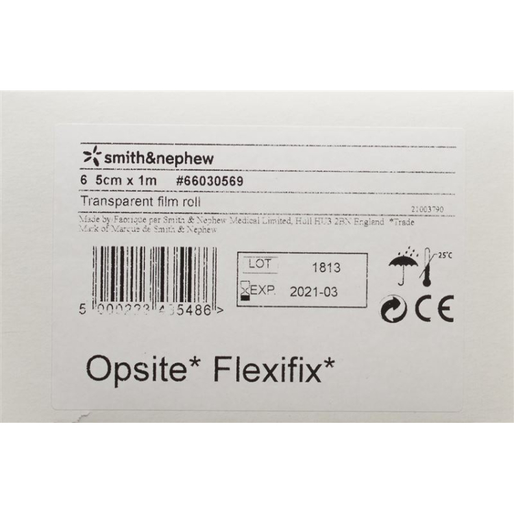 Opsite Flexifix transparent film 5cmx1m 6 rulle