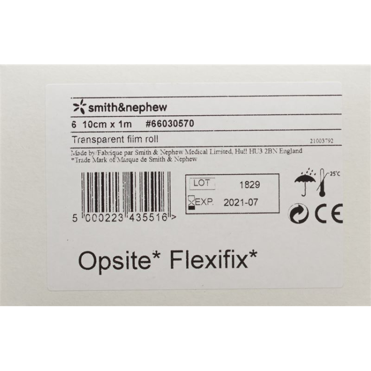 Opsite Flexifix ខ្សែភាពយន្តថ្លា 10cmx1m 6 វិល