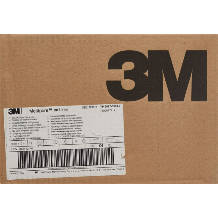 3M Medipore цавуу ноосны 10смx10м доторлогоо 12 ширхэг