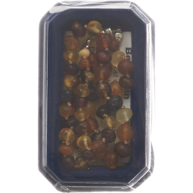 Amberstyle rav halskæde multicolor mat 36cm med magnetlås
