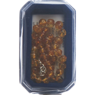 Amberstyle ქარვისფერი ყელსაბამი მსუბუქი კონიაკი 32 სმ ლობსტერის სამაგრით