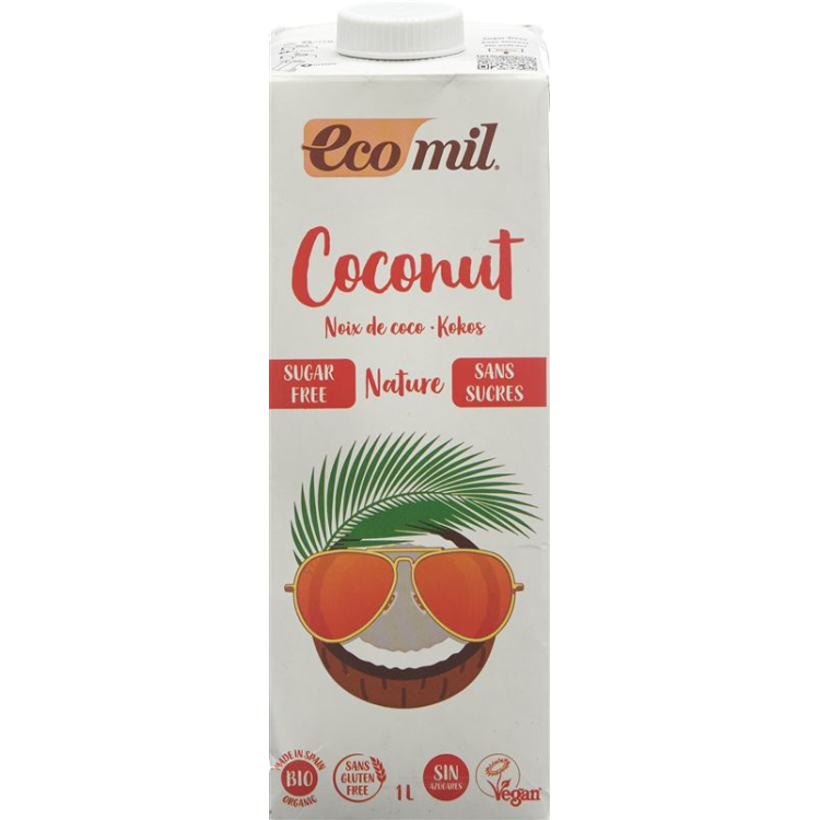 Ecomil bebida de coco sin azucar 1 lt