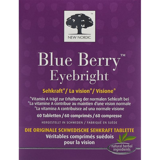 НОВО NORDIC Blue Berry Eyebright Tabl 60 Stk