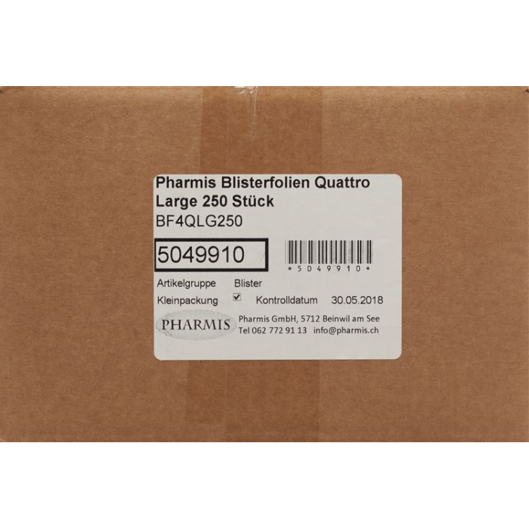 PHARMIS blister foils Quattro Large 250 pcs