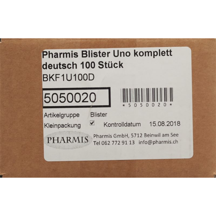 Pharmis Blister Uno kompletní 100 ks