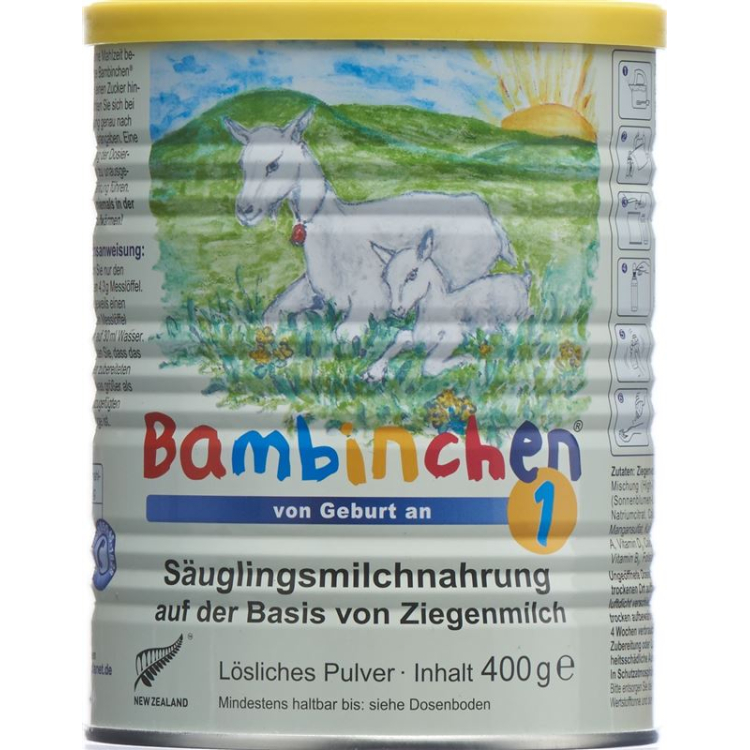 Bambinchen 1 latte di avviamento latte di capra Ds 400 g