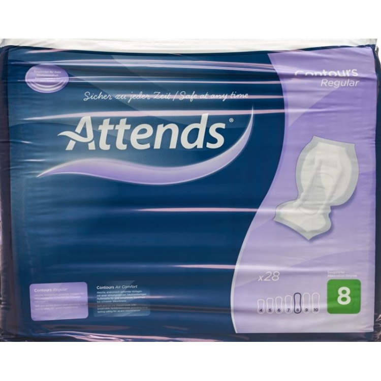 Attends CONTOURS 8 Regular Pad Bag 28 ks