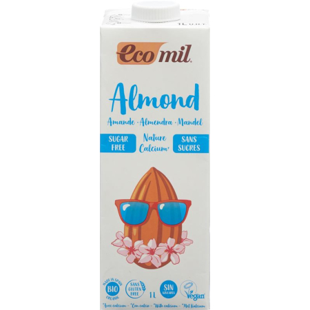 משקה שקדים Ecomil ללא סוכר עם סידן 1 ליטר