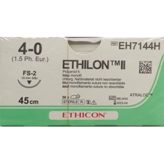 ETHILON II 45cm biru 4-0 FS-2 36 pcs