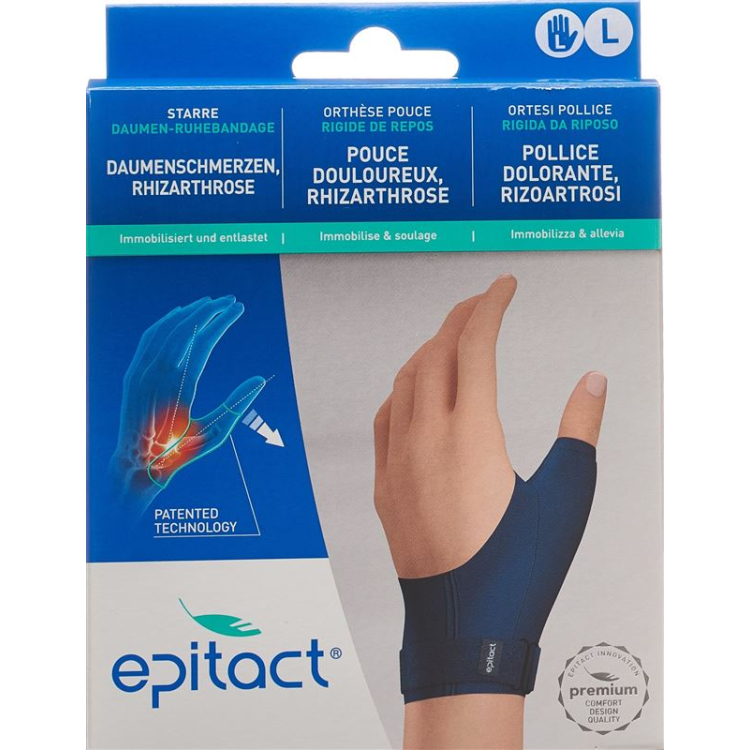 Epitact rigid thumb-rest bandage L left