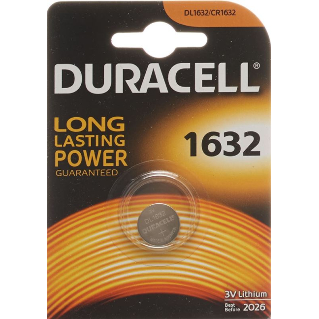 Duracell battery CR1632 3V lithium Blist