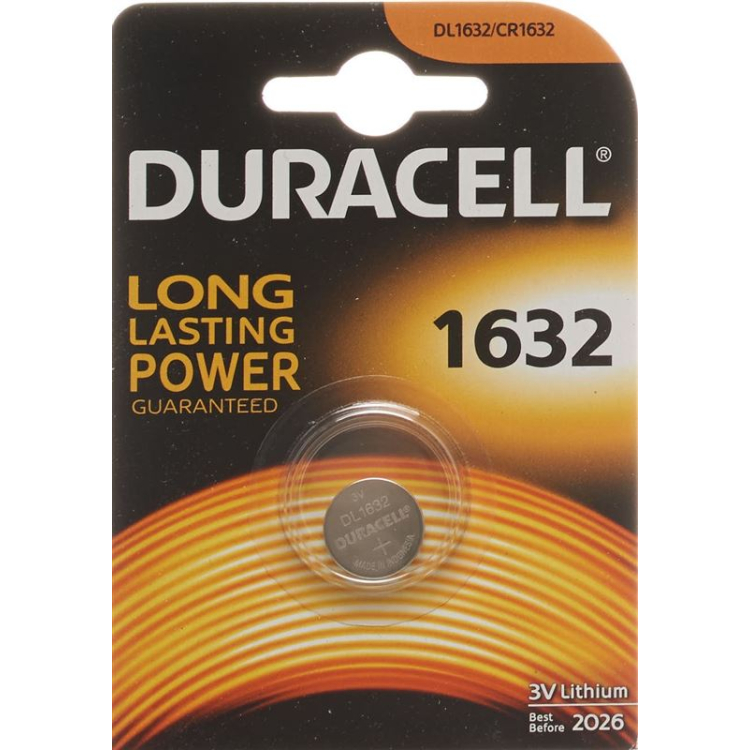 Duracell battery CR1632 3V lithium Blist