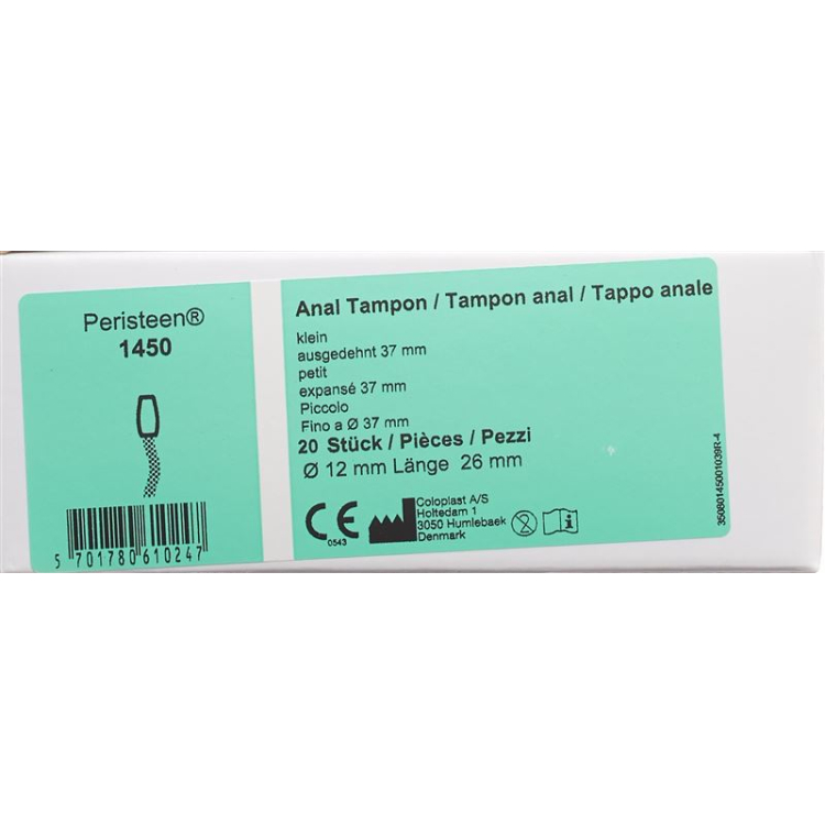 Peristeen tampon anal pequeño 20uds